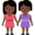 women holding hands, dark skin tone